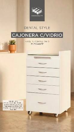 CAJONERA CON VIDRIO